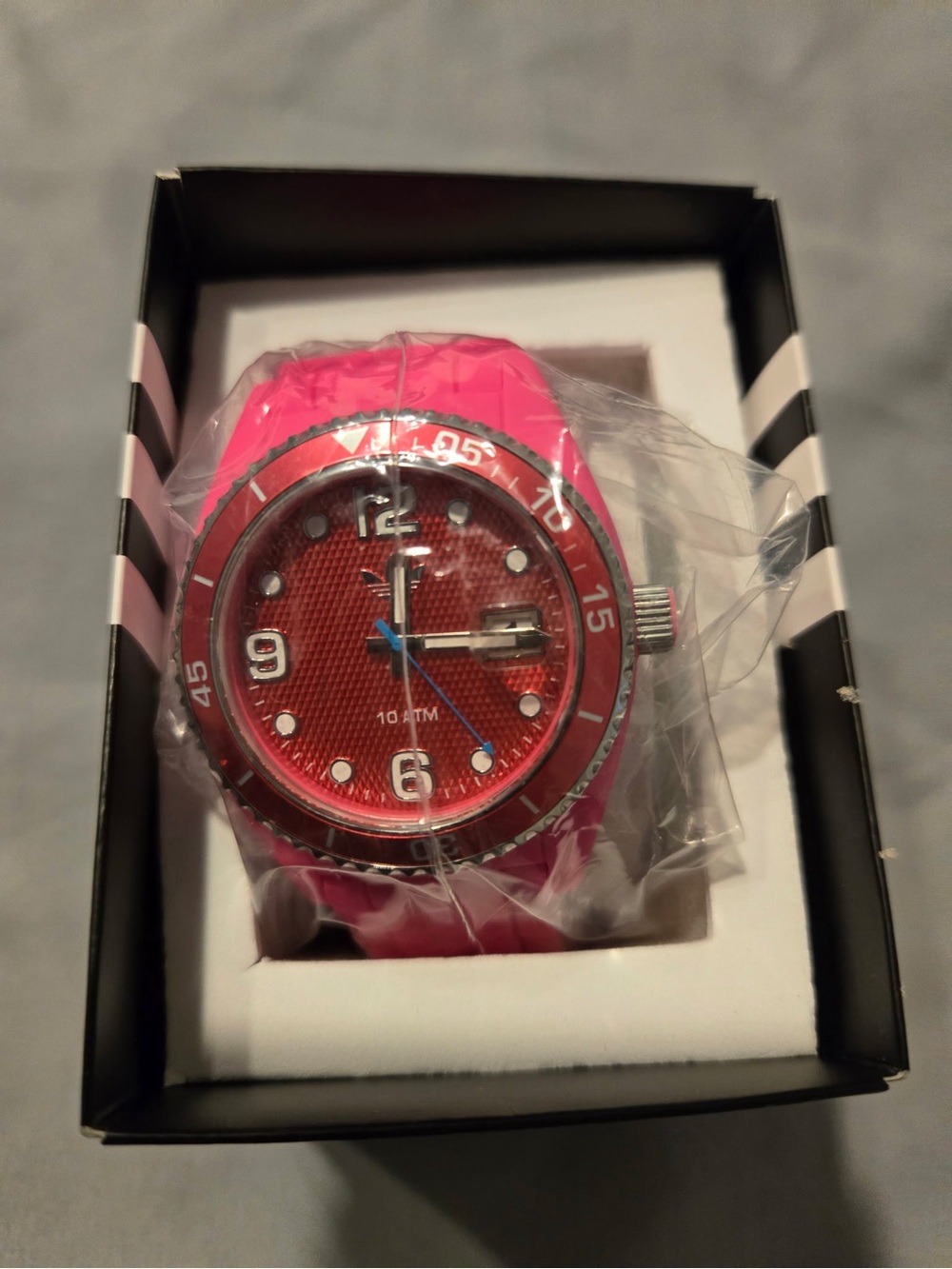 adidas Hot Pink Silicone Strap Watch with Silver Buckle